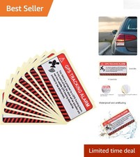 Durable 10 Pack GPS Tracking Stickers - Deter Car Theft with Vibrant Decals
