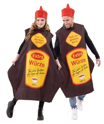 PARTY X PEOPLE GMBH Spicy Robe Würzsoße Flasche Karneval Fasching Kostüm Unisex