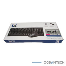New/Open Box QR Computers Wired Keyboard and Optical Mouse QR-70 Black