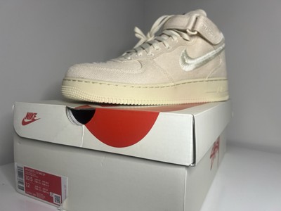 Nike Air Force 1 Mid x Stussy Fossil Size 10.5 Confirmed Order