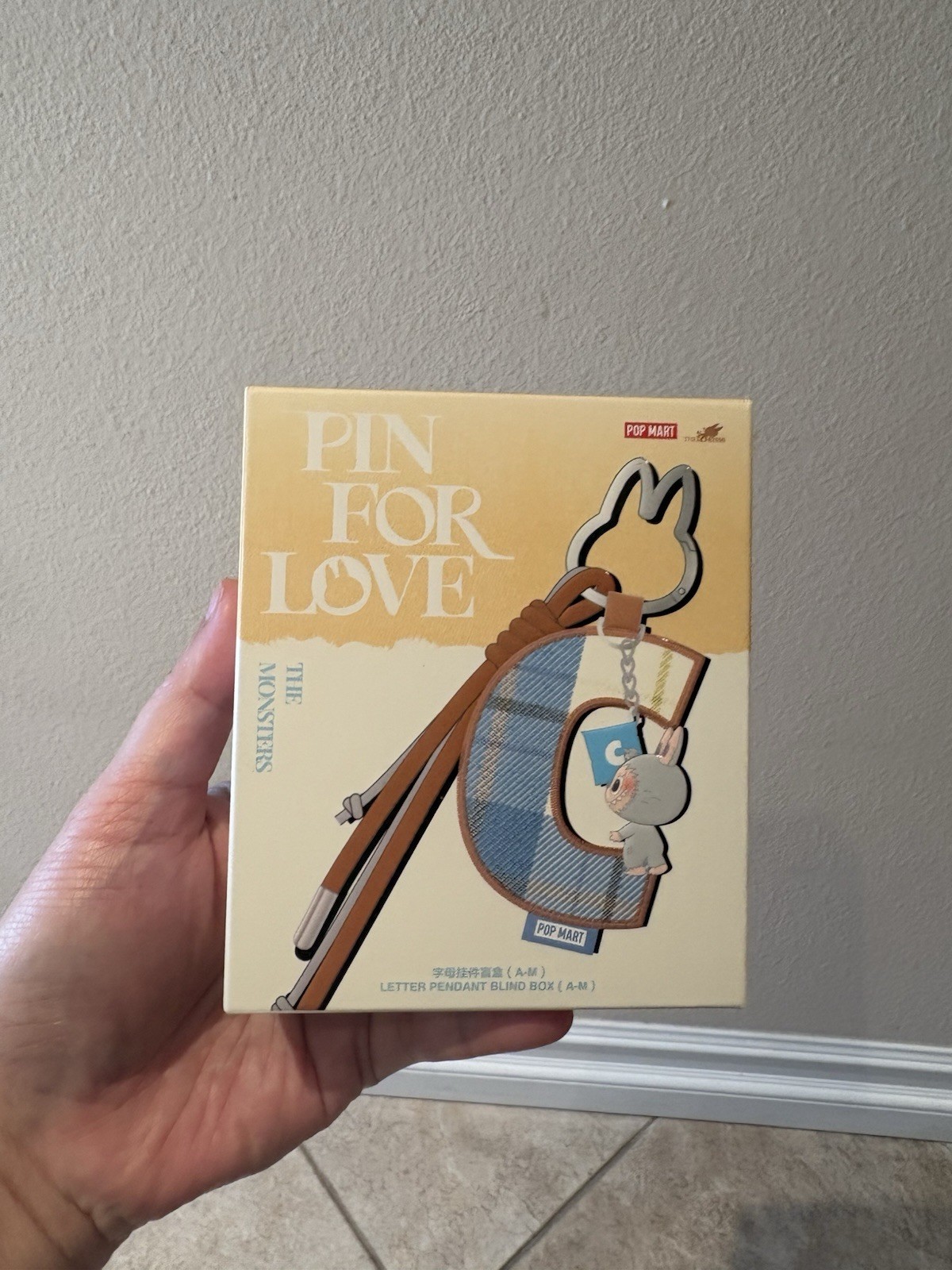 The Monsters Pin for Love Series- Letter Pendant Blind Box (A-M).