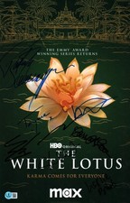 The White Lotus Cast Signed 11x17 Photo Poster Season 3 Goggins, Bibb+6 BAS COA