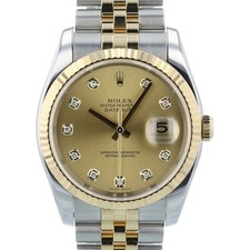 Rolex Datejust 116233 36 mm Champagne Diamond Dial Jubilee 2006 Box & Papers