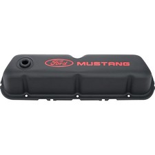 Black Crinkle Valve Covers With Ford Mustang Logo