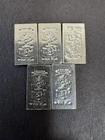 Lot of 5 LSM 1/10 oz .999 Fine Silver Bars Bar 0.5 oz Total