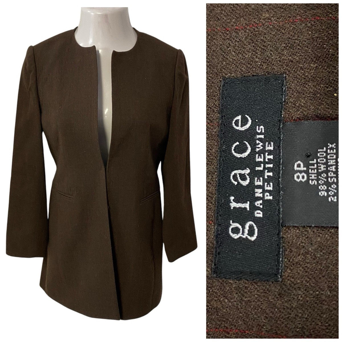 Grace Dane Lewis | Jackets & Coats | Grace Dane Lewis 4 Piece Knit Plus Size Black And Burgundy 65dd22244bd760a26b5c4891