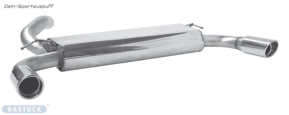 Bastuck duplex racing system from catalytic converter Volvo V50 5 cyl. including turbo 90mm each rolled - Image 2 of 4