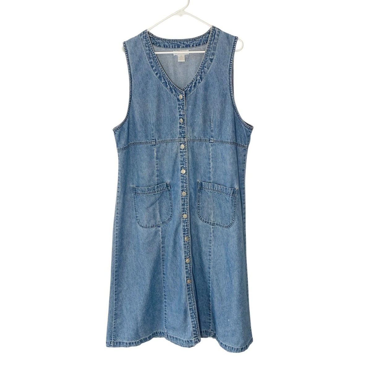 VINTAGE CHEROKEE Size 18W Denim Midi Maxi Dress 1XL 100% Cotton Cottage  Teacher | eBay