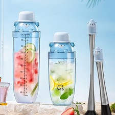 —Portable Plastic Cocktail Shaker Mixed Hand Shaker For Home Bar