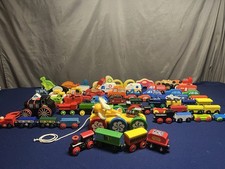 HUGE Wooden Trains Lot Of 75 Various Brands Vtg 70's-Now Full  Near Full Sets