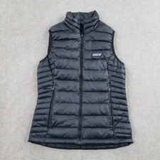 Patagonia Down Sweater Vest Womens XS Black Full Zip Puffer Quilted 84628