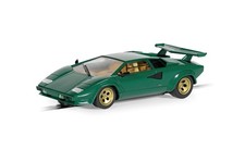 Scalextric Cars - C4500 Lamborghini Countach - Green - Toy Slot Car for use Race