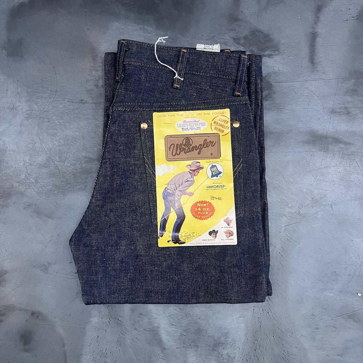 Vintage 1960s Wrangler Blue Bell Sanforized Denim Jeans 28x34