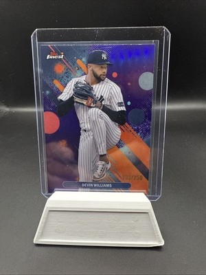 Devin Williams 2025 Topps Finest Purple Refractor NY Yankees 110/250