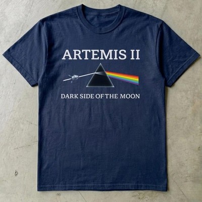 SALE - Artemis II Mission T-Shirt, Dark Side of the Moon Space Tee