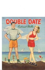 VINTAGE UNCUT DOUBLE DATE PAPER DOLLS PRETTY HD~LASER REPRODUCTION~LO PRIC~LOQ