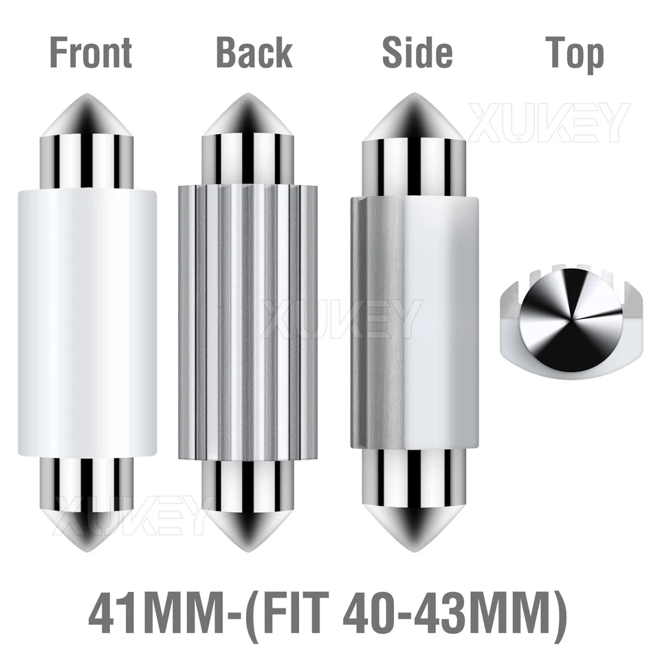 Interior Bulbs 41mm White Courtesy 264 578 Led Light Bulbs For Ford Transit MK7 - Image 2 of 4