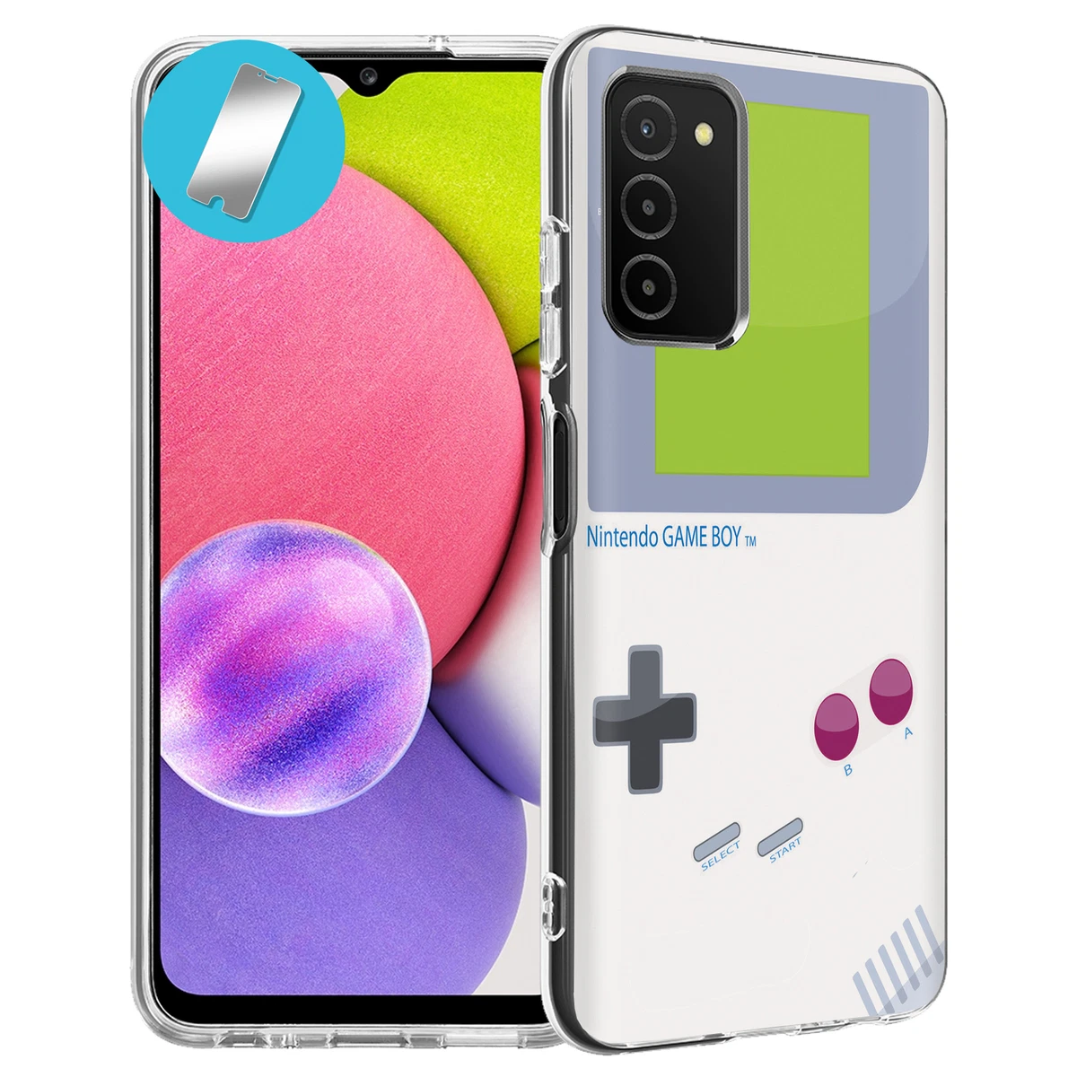 Cover Case for Samsung Galaxy A03s Retro Game Original Glass