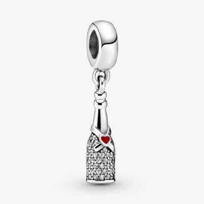 Brandneu Pandora ALE S925 Silber Sektflasche Dangle Charm