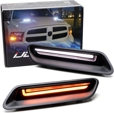 Sport Performance Hood Side Scoop Replace White/Amber Switchback LED Daytime Run