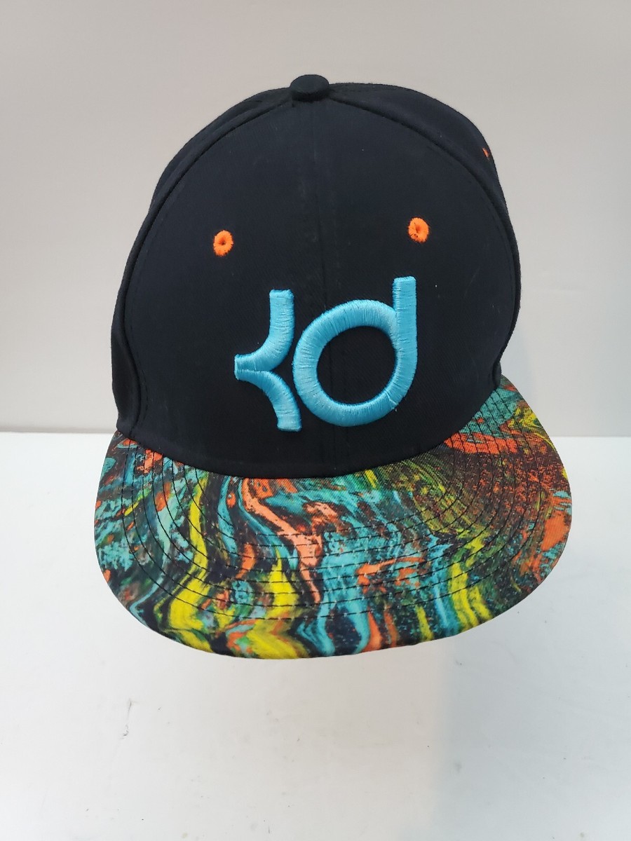 Nike True KD Kevin Durant Snap-Back Hat Cap. Black and Turquoise
