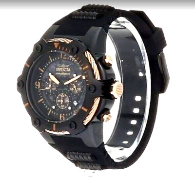Invicta 50mm Schrauben Herren Chronograph Distressed Schwarz Dial - Roségold