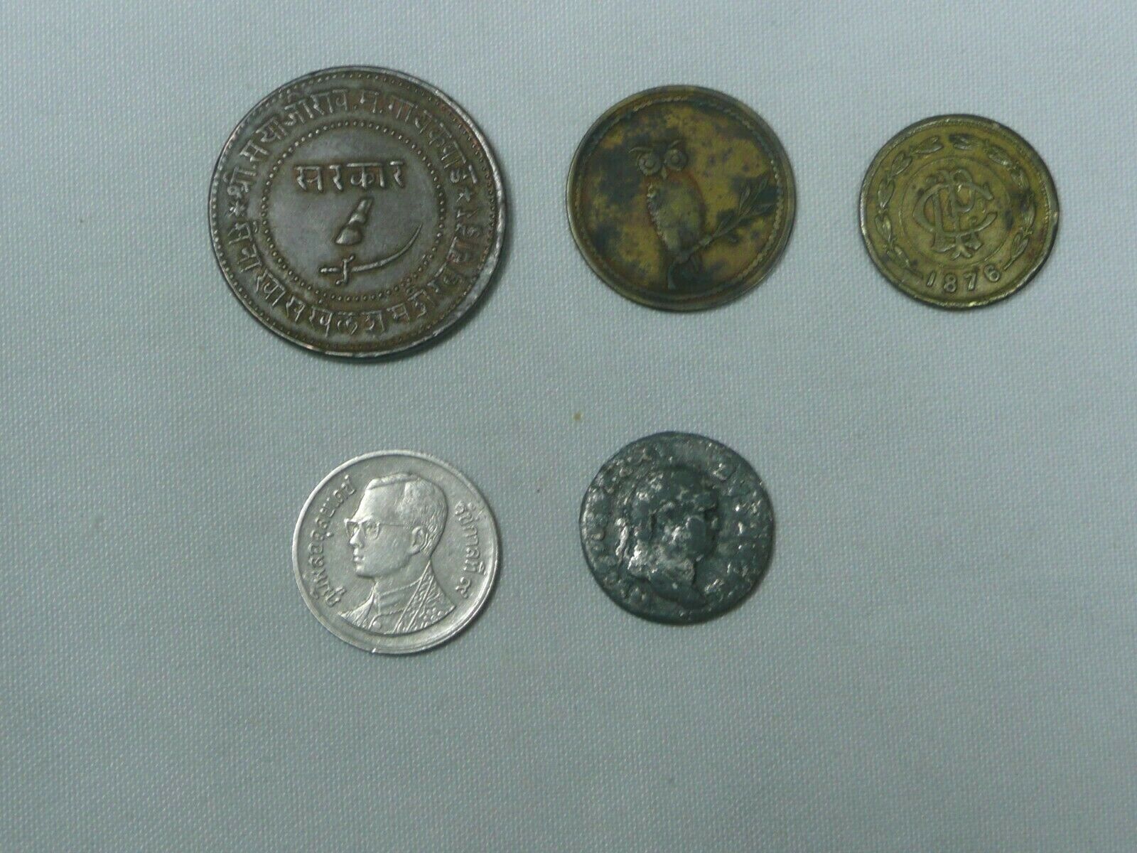 Grouping of Antique Coins from Various Unknown Sources – 5-Piece