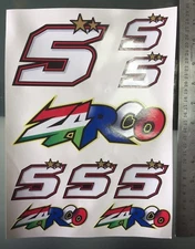 Johann Zarco #5 Stickers Decals - Sticker kit (A4 Size) (9 Stickers)