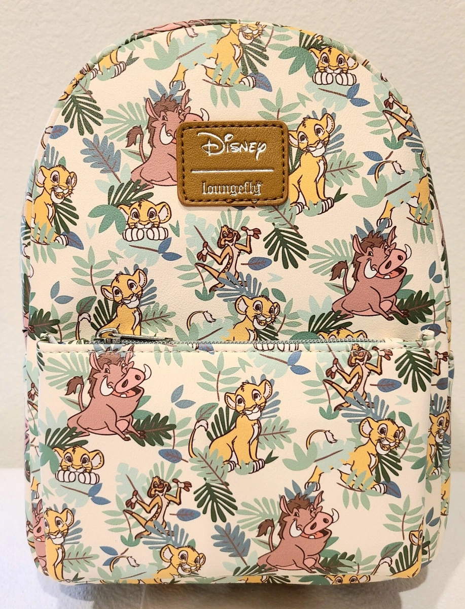 New Loungefly Disney The Lion King Simba Timon Pumbaa Mini Backpack NWT