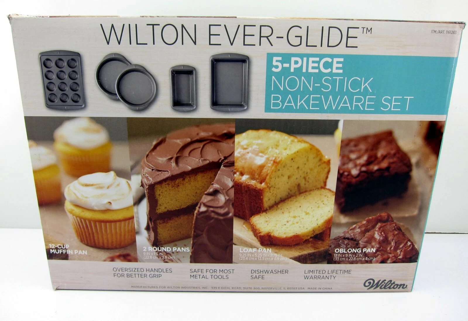 NEW Wilton Ever-Glide 5 Piece Non Stick Bakeware Set 1161283 Baking Pans Muffin