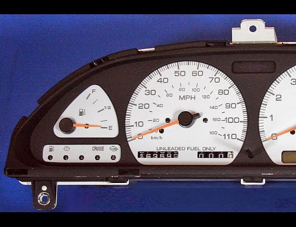 Medidores de cara blanca para Nissan 240SX 1991-1994 110 Mph Foto 3 de 4