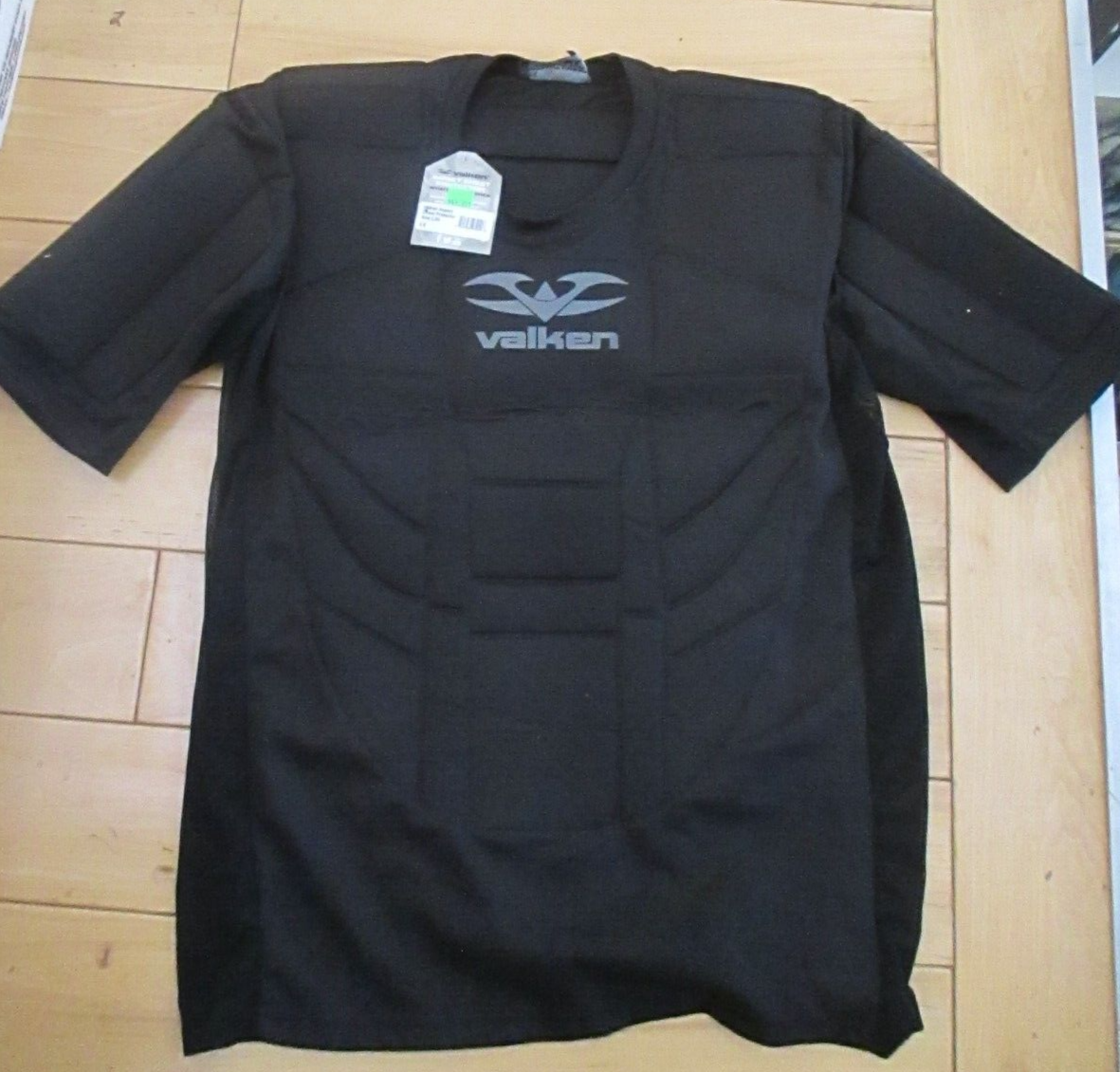 VALKEN LARGE XL BLACK IMPACT CHEST PROTECTOR PADDED SHIRT PAINTBALL NWT