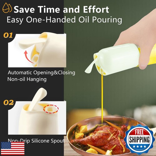 Aivher 18oz/550ml Olive Oil Dispenser Bottle for Cooking -Drip-Free Spout Gla - Picture 2 of 5