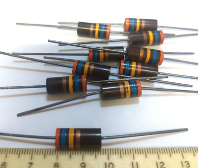 10   Ohmite Carbon Comp Resistors 360K Ohm 5% 2 Watt RC42GF364J  New NOS USA