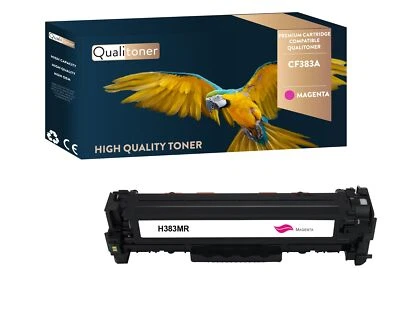 Toner pour HP CF383A Compatible (Magenta) x1 QUALITONER - Photo 1/4
