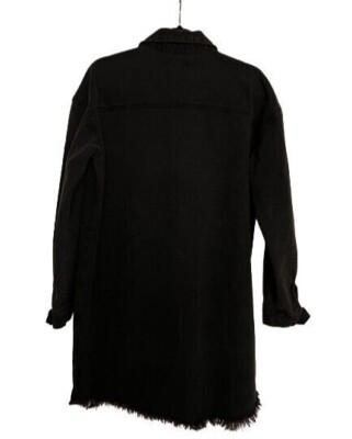MISSGUIDED Women's Distressed Black Denim dress, Size 4, New with Tags