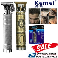 Kemei Silver Cordless Hair Clippers Trimmer Shaver Clipper Cutting Beard Barber