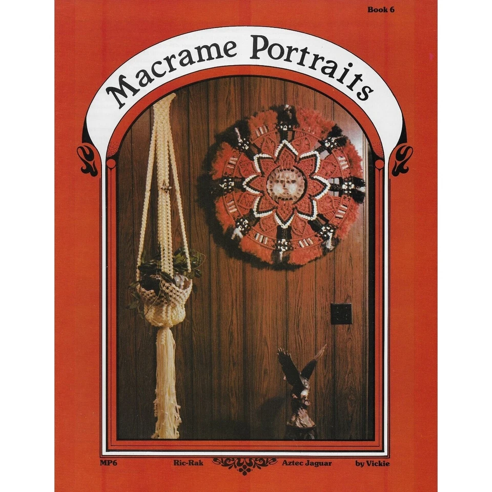 Five Vintage Macrame Pattern Booklets Plant Hangers Hammock Home Decor Advanced - Image 2 of 4
