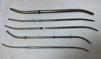 Lot Of 5 V. Mueller Uterine Dilators 6/10, 7/19, 11/12, 11/12, 19/20