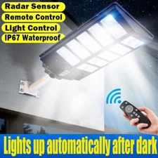 9900000000LM Outdoor Solar Street Flood Light LED Light Dusk To Dawn Road Lamp