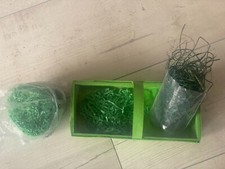 Süßes Osterkörbchen 27x12x12 cm, Obstkorb mit Ostergras in hell- und dunkelgrün