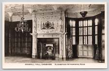 Real Photo Postcard Bramall Hall Withdrawing Room Cheshire  England RPPC