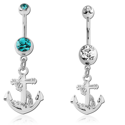 Bauchnabelpiercing Ohrstecker Maritim Anker Anchor Ohrschmuck Banana Navel 