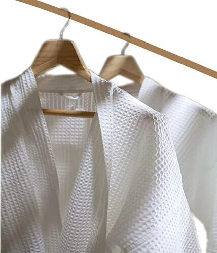 SUPREME Accappatoio da bagno unisex 100% cotone supremo waffle con colletto a scialle