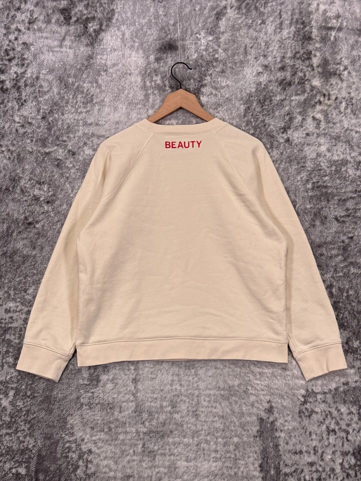 J Crew Sweater XL Womens Beaute Pink Glitter Terry Boxy Pullover Sweatshirt - Image 3 of 4