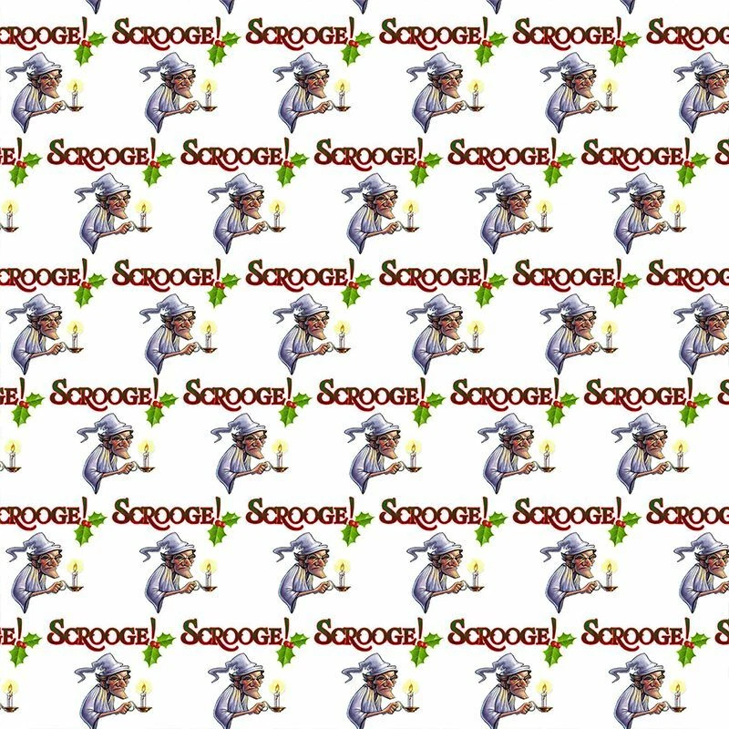 GET INVITED NOVELTY FUNNY MERRY CHRISTMAS SCROOGE PRESENT WRAPPING GIFT WRAP PAPER ADULTS