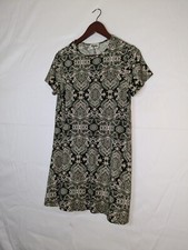 Show Me Your Mumu Artsy Short Sleeve Dress Medium Abstract Floral Boho Hippie