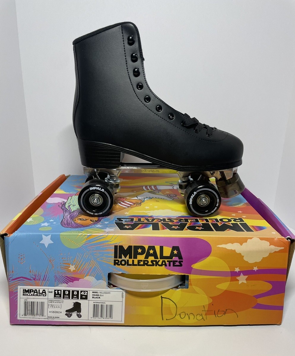 impala roller skates quads Black Mens Size Women's 11 US New