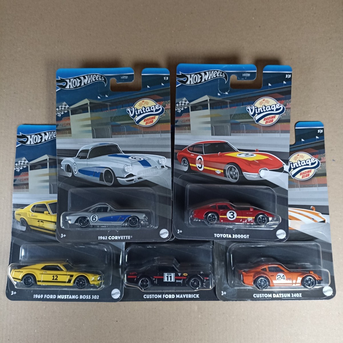 2024 Hot Wheels Vintage Racing Club Set of 5 HRT81-956B