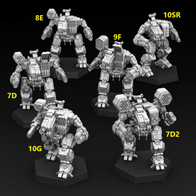 HSN Hellspawn Alternate Mech For Battletech Miniatures (PMW) 6 Vers! | eBay